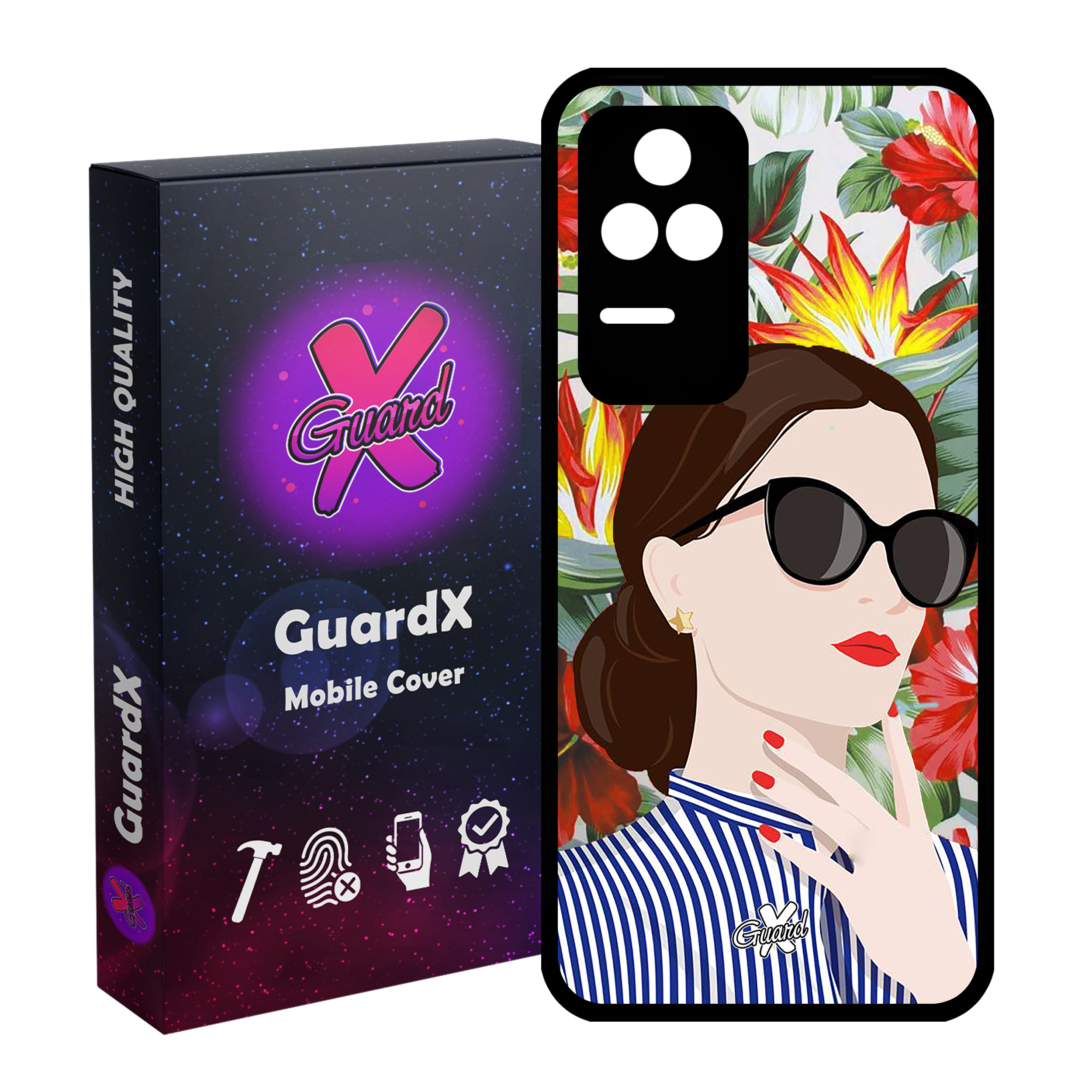 کاور گارد ایکس طرح Girl مدل Glass10355 مناسب برای گوشی موبایل شیائومی Poco F4/Redmi K40S