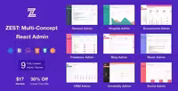 دانلود قالب Zest – Multi-Concept React Admin Template
