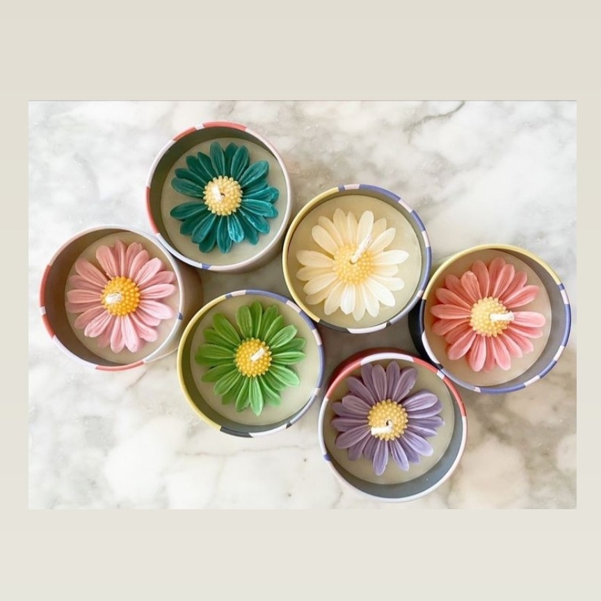 گیفت شمع گل مراسمات در رنگ های متنوع