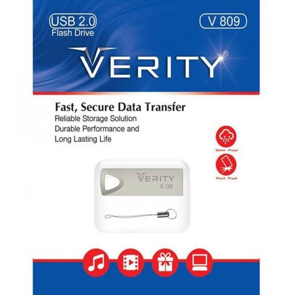 فلش مموری وریتی مدل V809 ظرفیت 8 گیگابایت