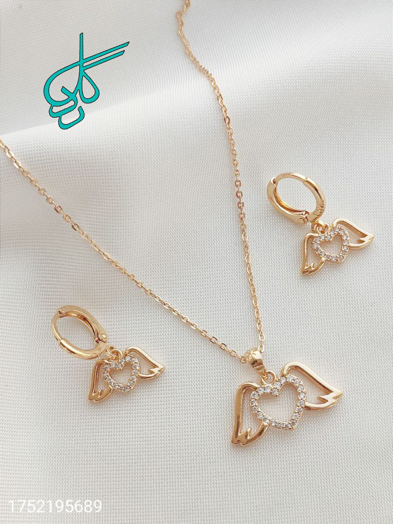 خرید نیم ست طرح قلب پرنده مارک ysx آبکاری طلا رنگ ثابت کد 1715100 - ردگل