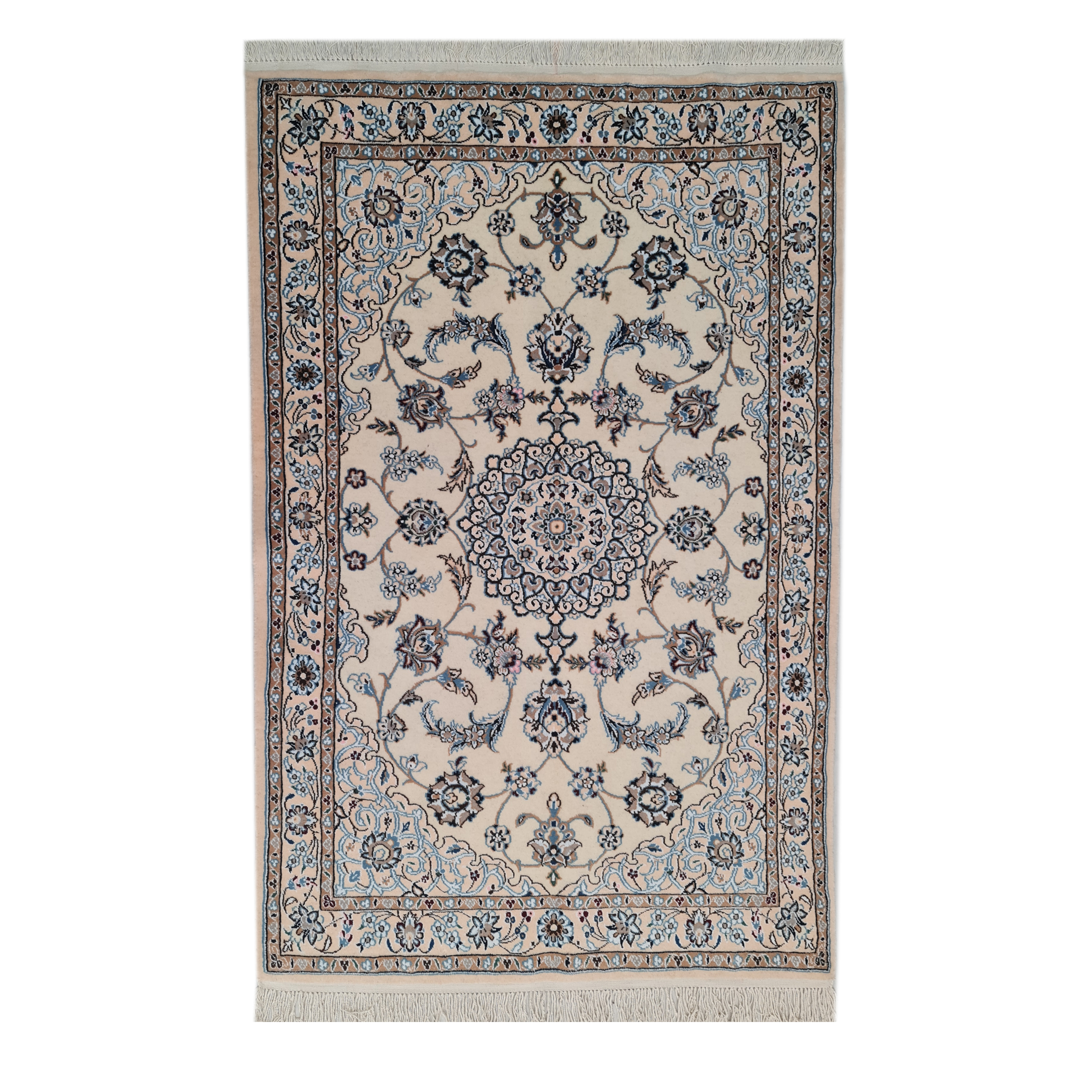 فرش دستبافت یک و نیم متری مدا نایین کد 577