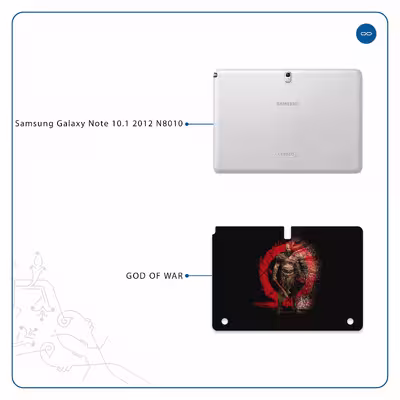 برچسب پوششی ماهوت مدل God-Of-War-Game مناسب برای تبلت سامسونگ Galaxy Note 10.1 2012 N8010