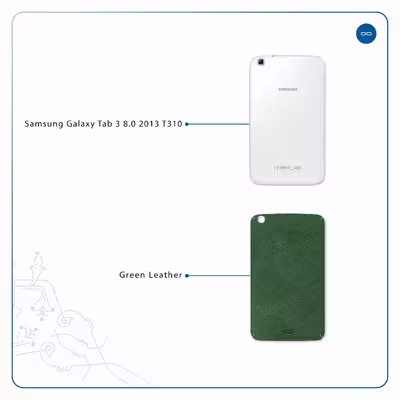 برچسب پوششی ماهوت مدل Green-Leather مناسب برای تبلت سامسونگ Galaxy Tab 3 8.0 2013 T310
