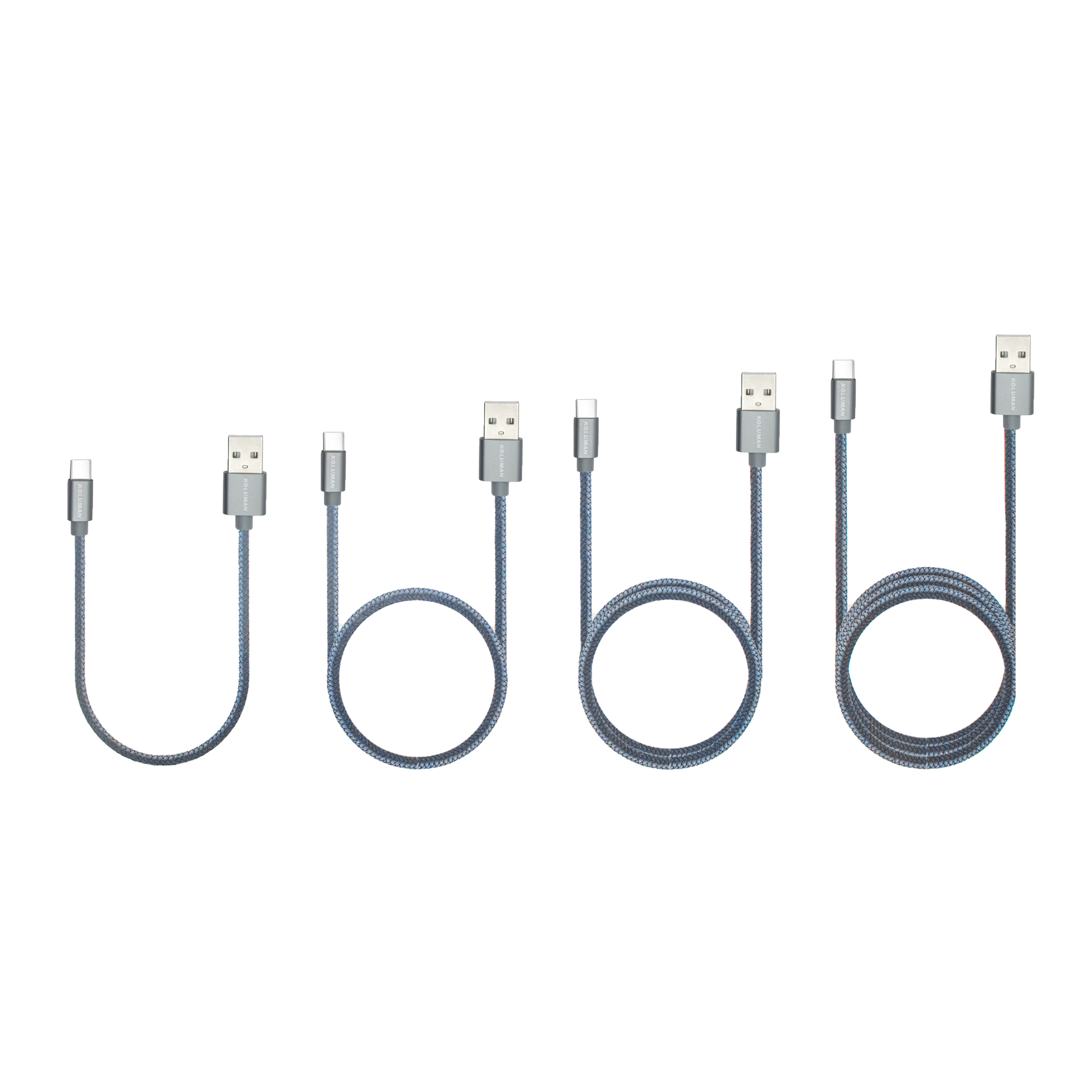 کابل تبدیل USB به USB - C کلومن مدل KD - 19 مجموعه 4 عددی