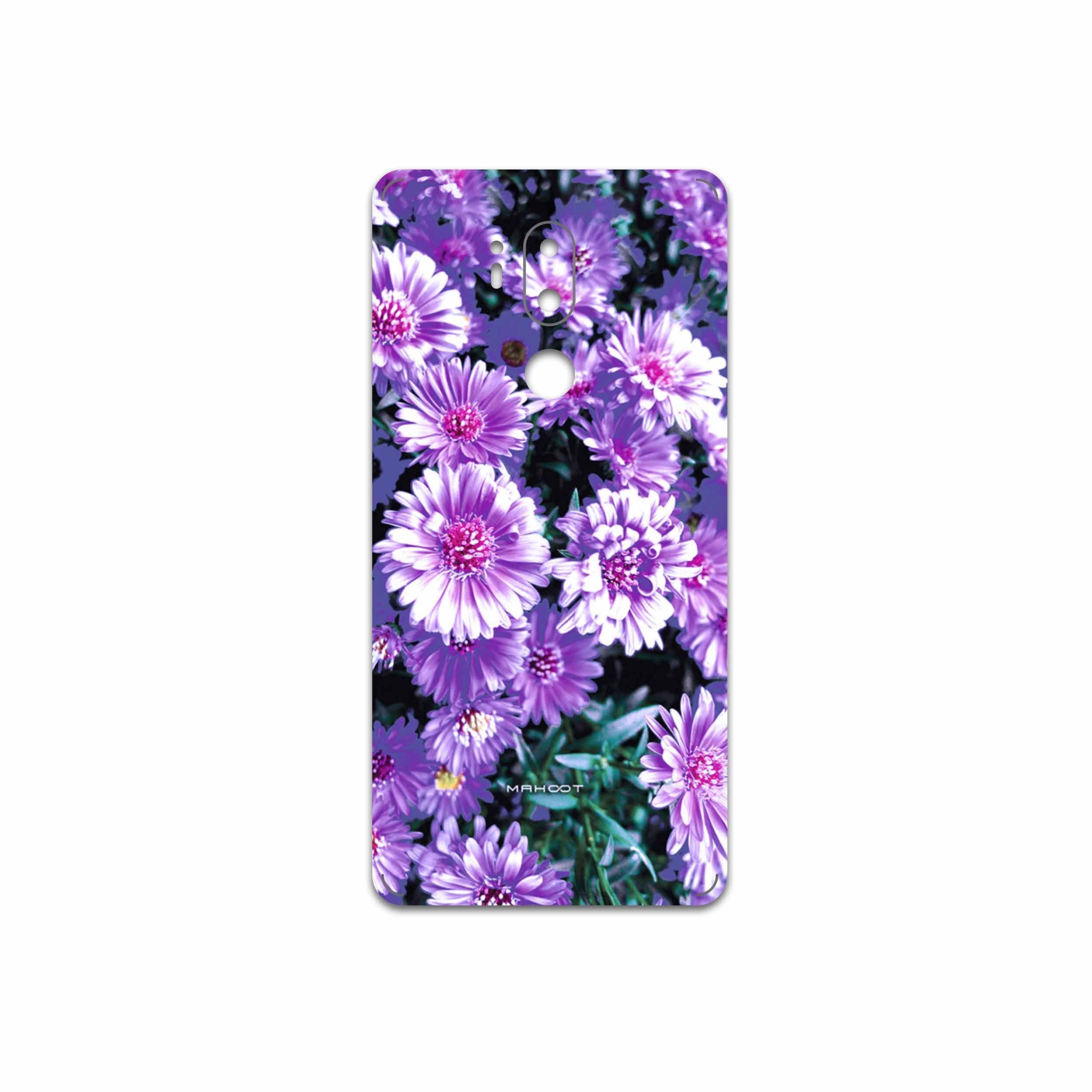 برچسب پوششی ماهوت مدل Purple-Flower مناسب برای گوشی موبایل ال جی G7 PLUS THINQ