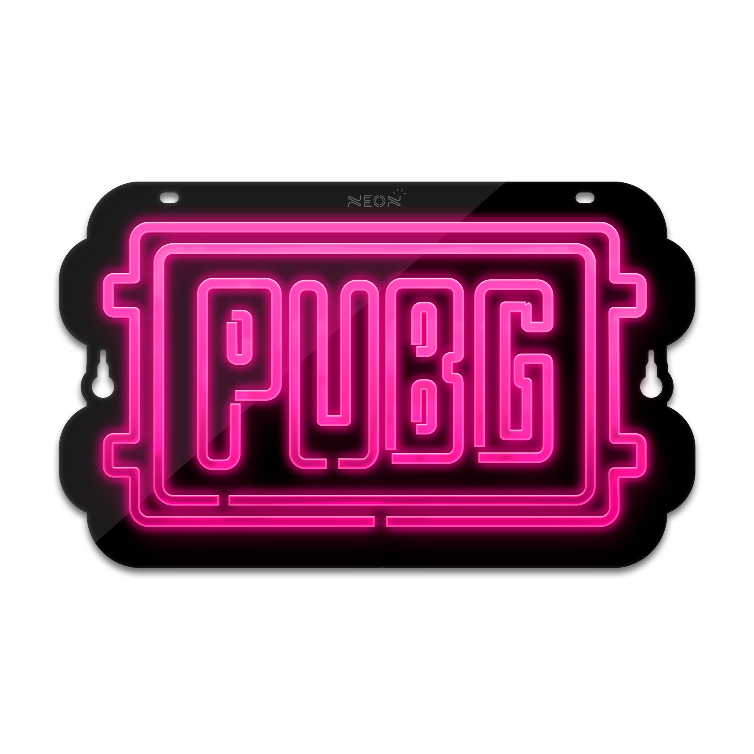 چراغ دیواری نئون دیزاین طرح Pubg-Logo-BL_PN