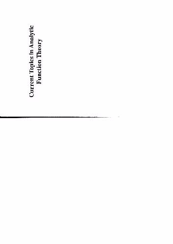 خرید و دانلود نسخه کامل کتاب Current Topics in Analytic Function Theory