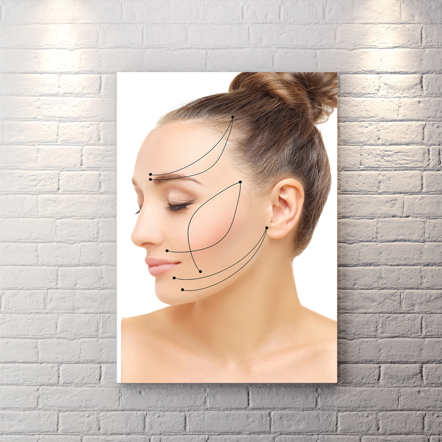 تابلو شاسی طرح کلینیک زیبایی پوست BAs-8981