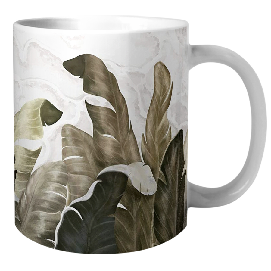 ماگ مدل سرامیکی دسته دار طرح سرخس