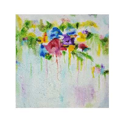 تابلو نقاشی اکریلیک طرح گل آبرنگی کد 111