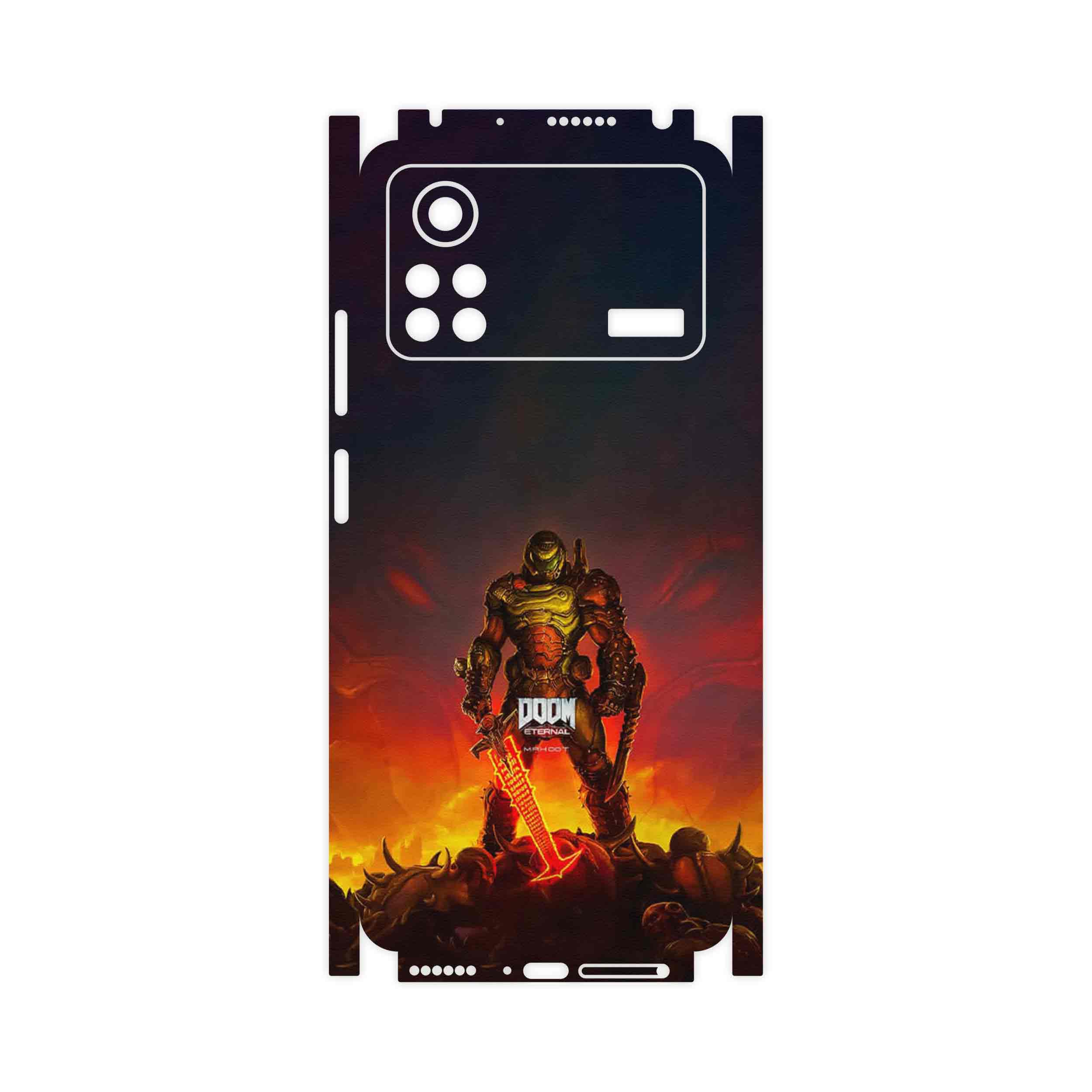 برچسب پوششی ماهوت مدل DOOM Game Series-FullSkin مناسب برای گوشی موبایل شیائومی Poco X4 Pro 5G
