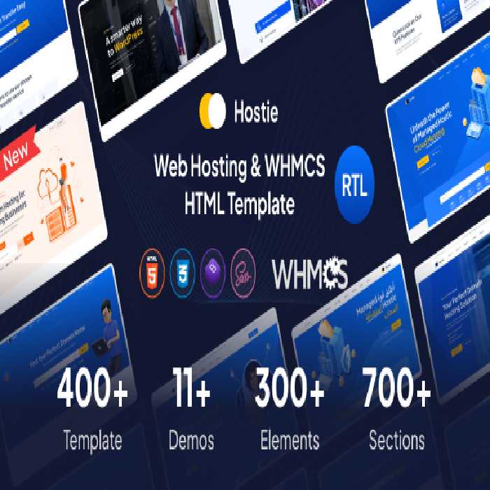 دانلود Hostie هاستی قالب HTML و WHMCS