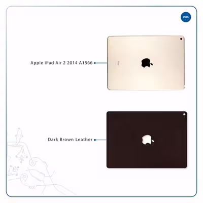 برچسب پوششی ماهوت مدل Dark-Brown-Leather مناسب برای تبلت اپل iPad Air 2 2014 A1566