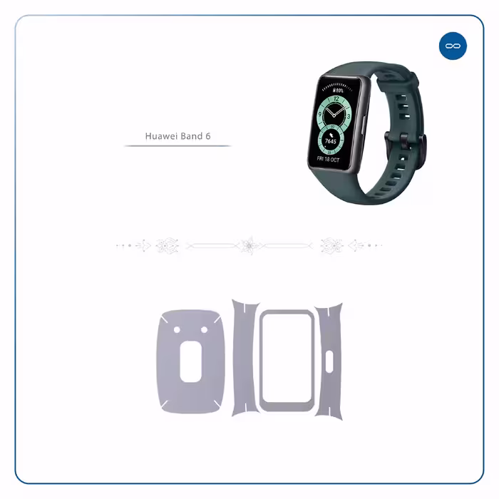 برچسب ماهوت طرح Matte Silver مناسب برای ساعت هوشمند هوآوی band 6