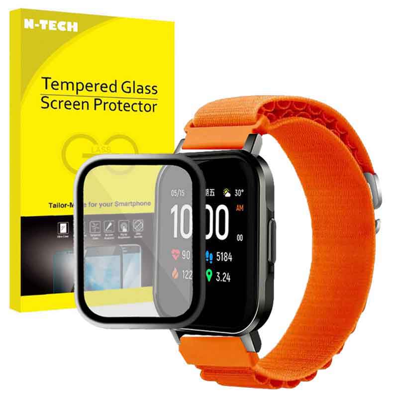 بند انتک مدل LOOP ALPINE مناسب برای ساعت هوشمند هایلو LS02 به همراه محافظ صفحه نمایش