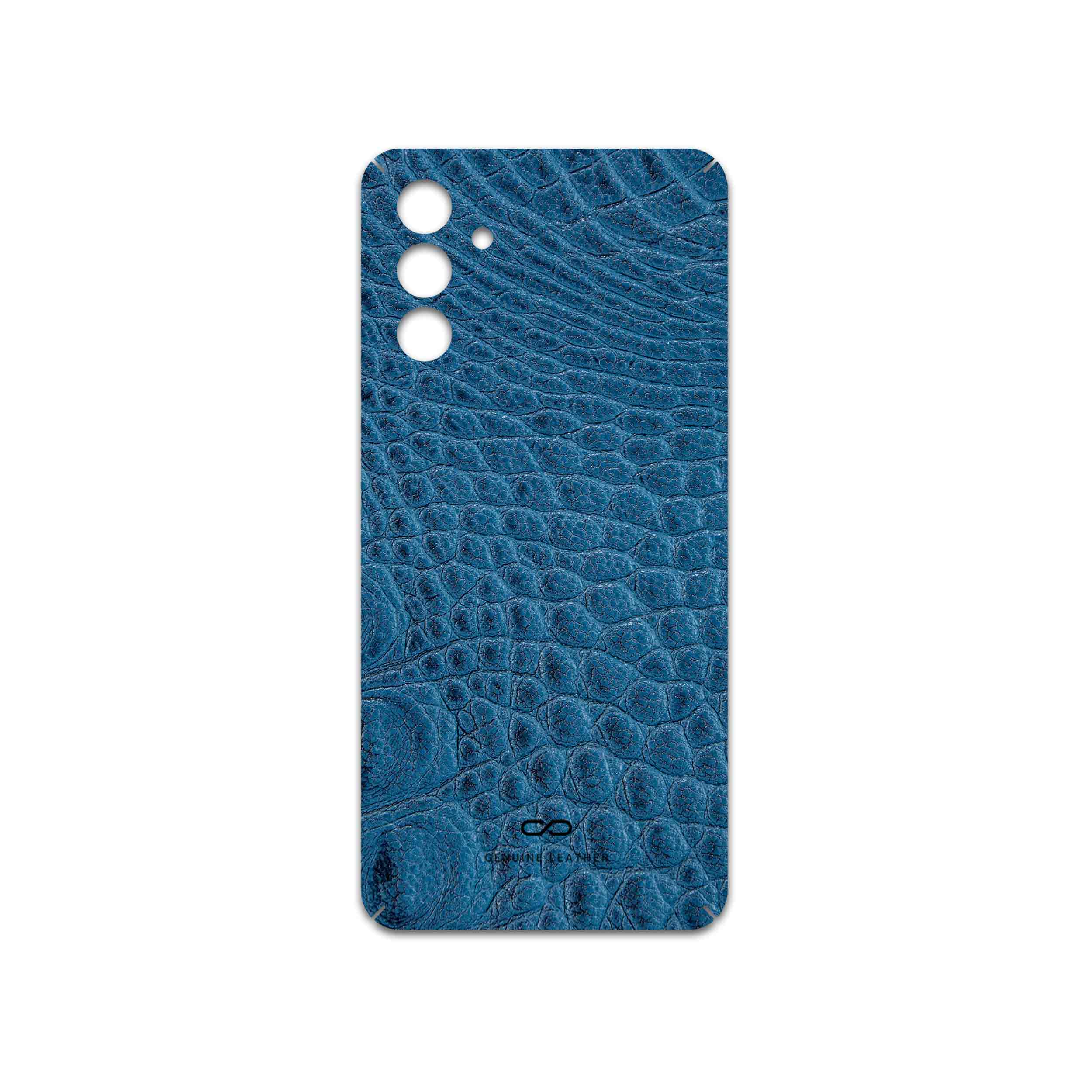 برچسب پوششی ماهوت مدل Blue-Crocodile-Leather مناسب برای گوشی موبایل سامسونگ Galaxy A04s