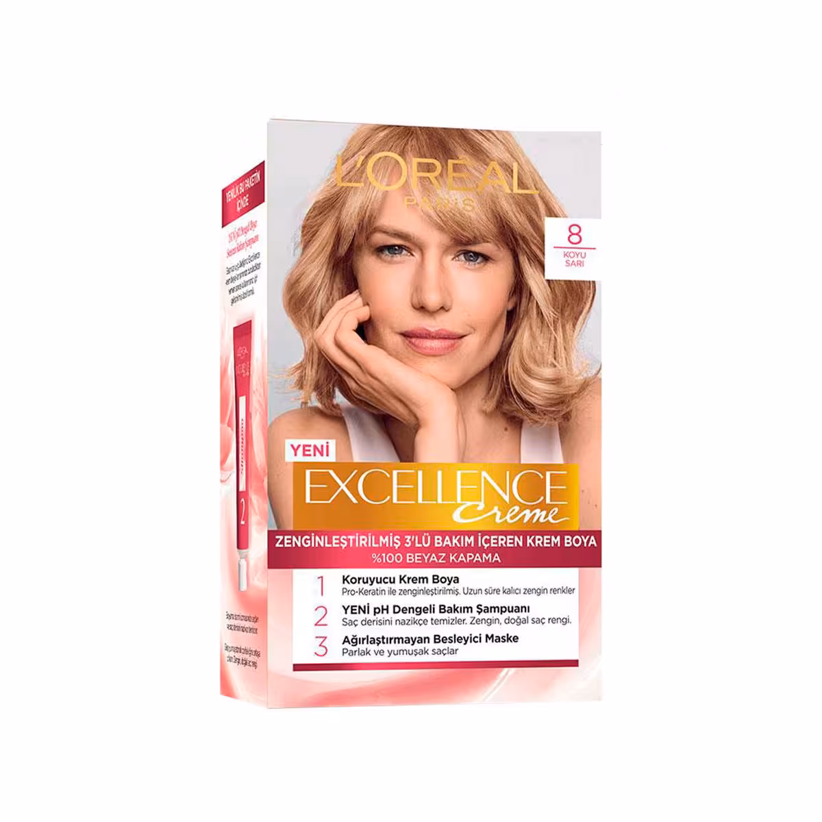 رنگ مو لورال 8 بلوند متوسط LOREAL