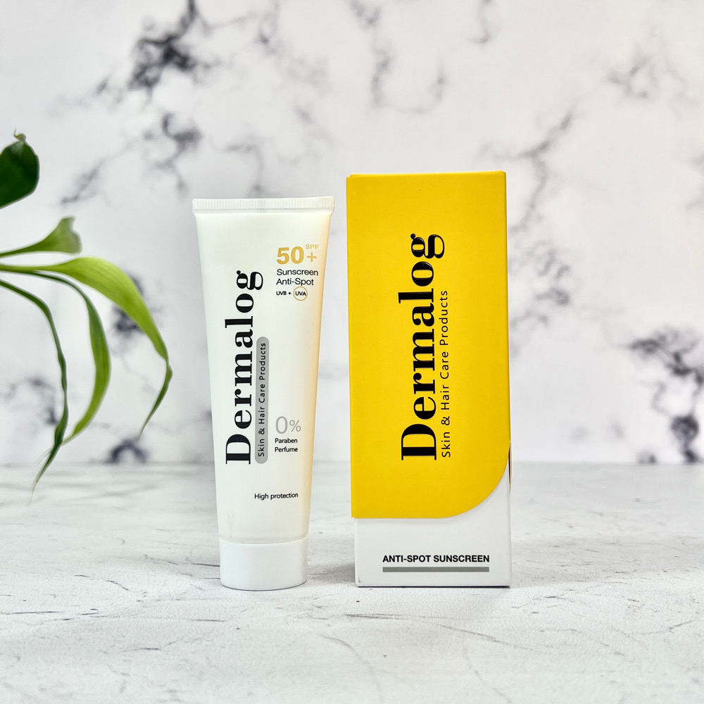 کرم ضد آفتاب و ضد لک بی رنگ پوست چرب درمالوگ SPF50