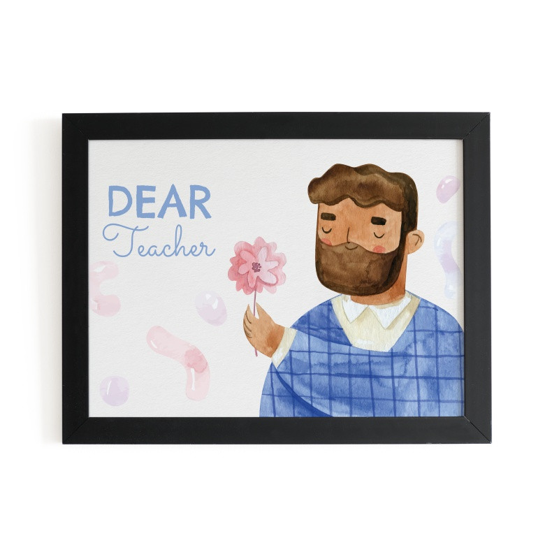 تابلو مدل دکوراتیو طرح هدیه روز معلم dear teacher | دنیای قاب