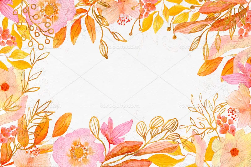 وکتور طرح کادر گلبرگ ابرنگ | گرافیک با طعم تربچه