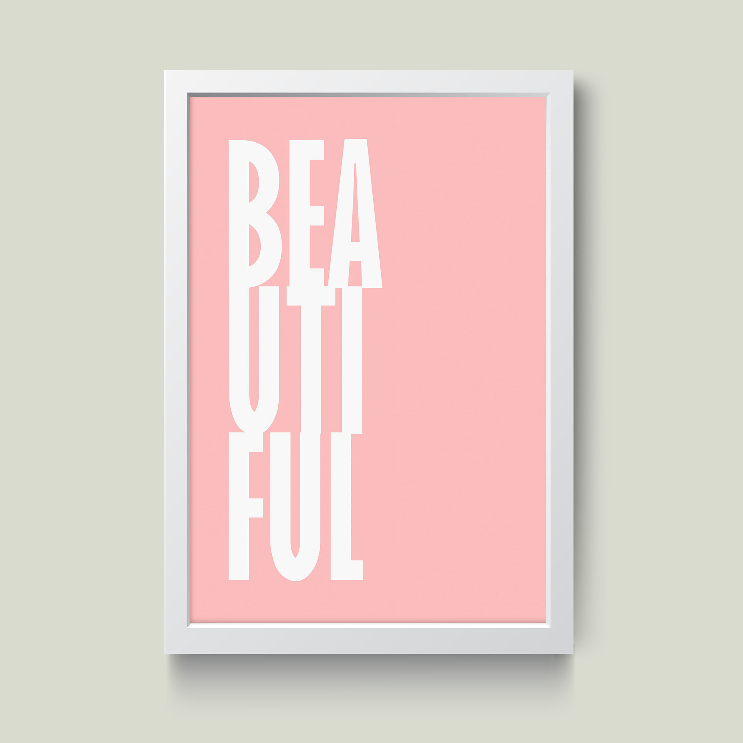 تابلو مدل مینیمال BEATIFUL کد m2568-w