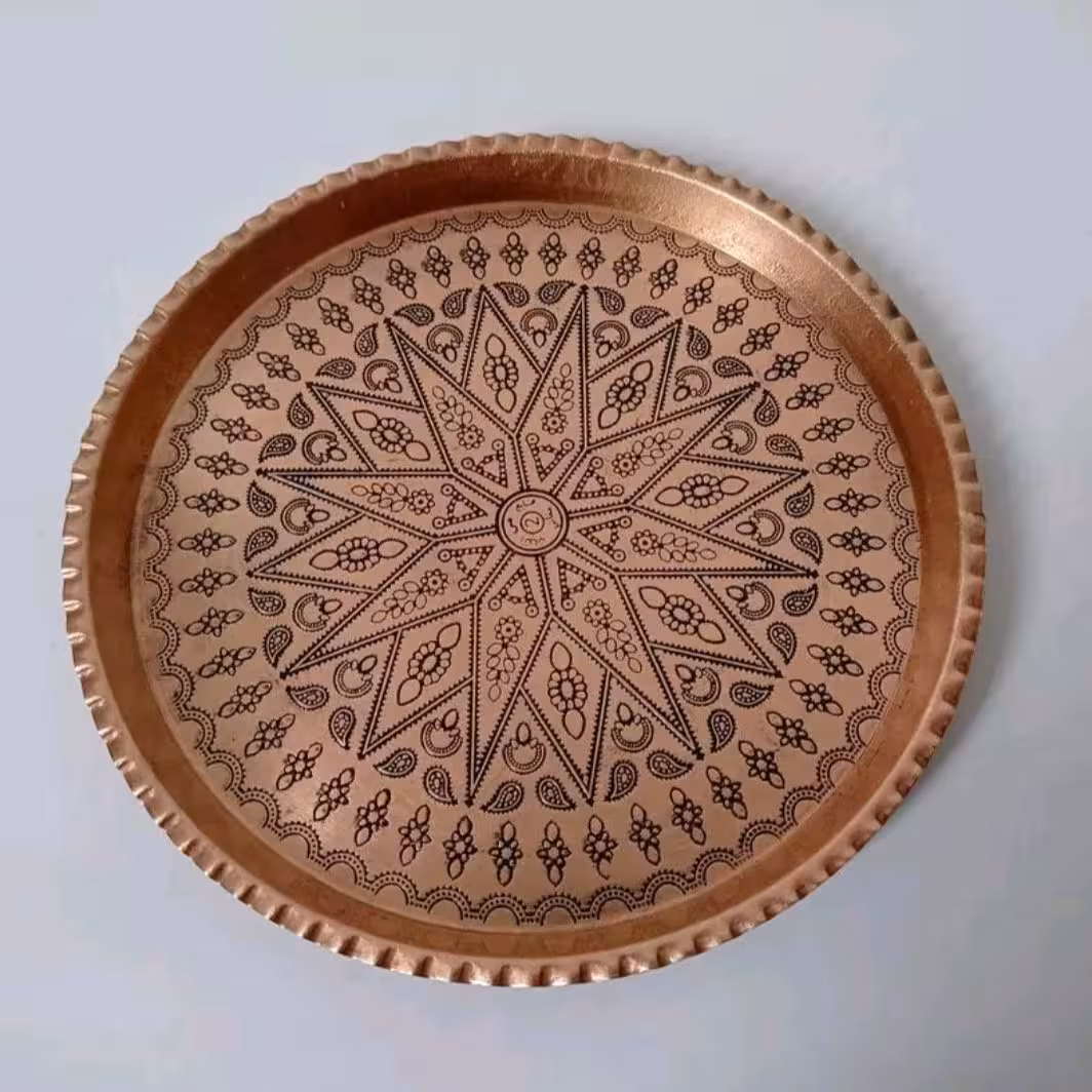 سینی گردمسی طرحدار سایز هفت با کیفیت عالی 