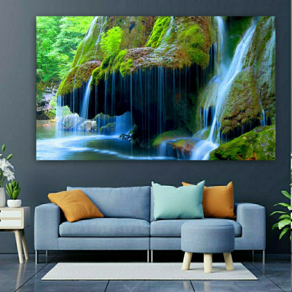 تابلو بوم طرح آبشار زیبا سایز 10070 کد kj54