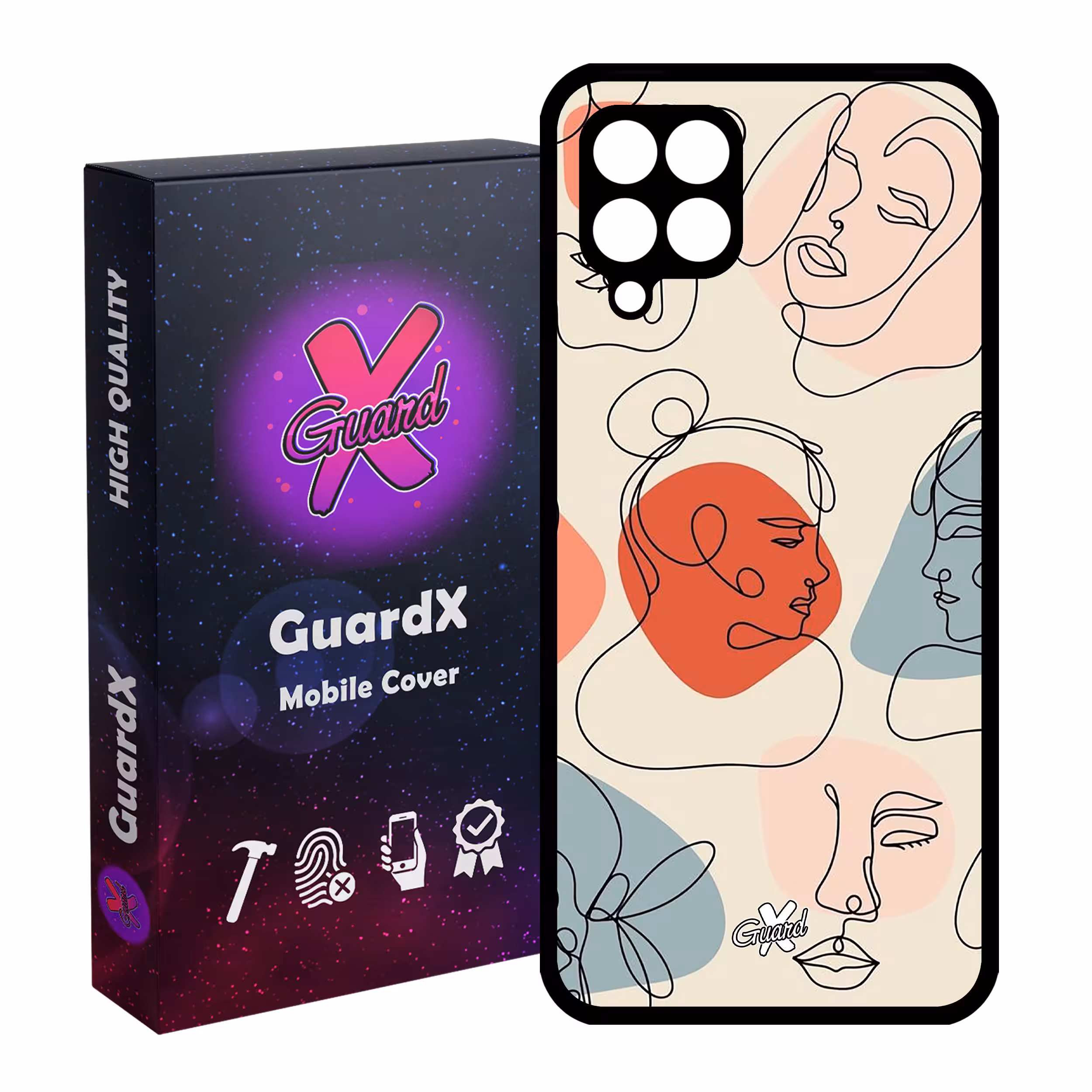 کاور گارد ایکس طرح دختر مدل Glass10363 مناسب برای گوشی موبایل سامسونگ Galaxy A12