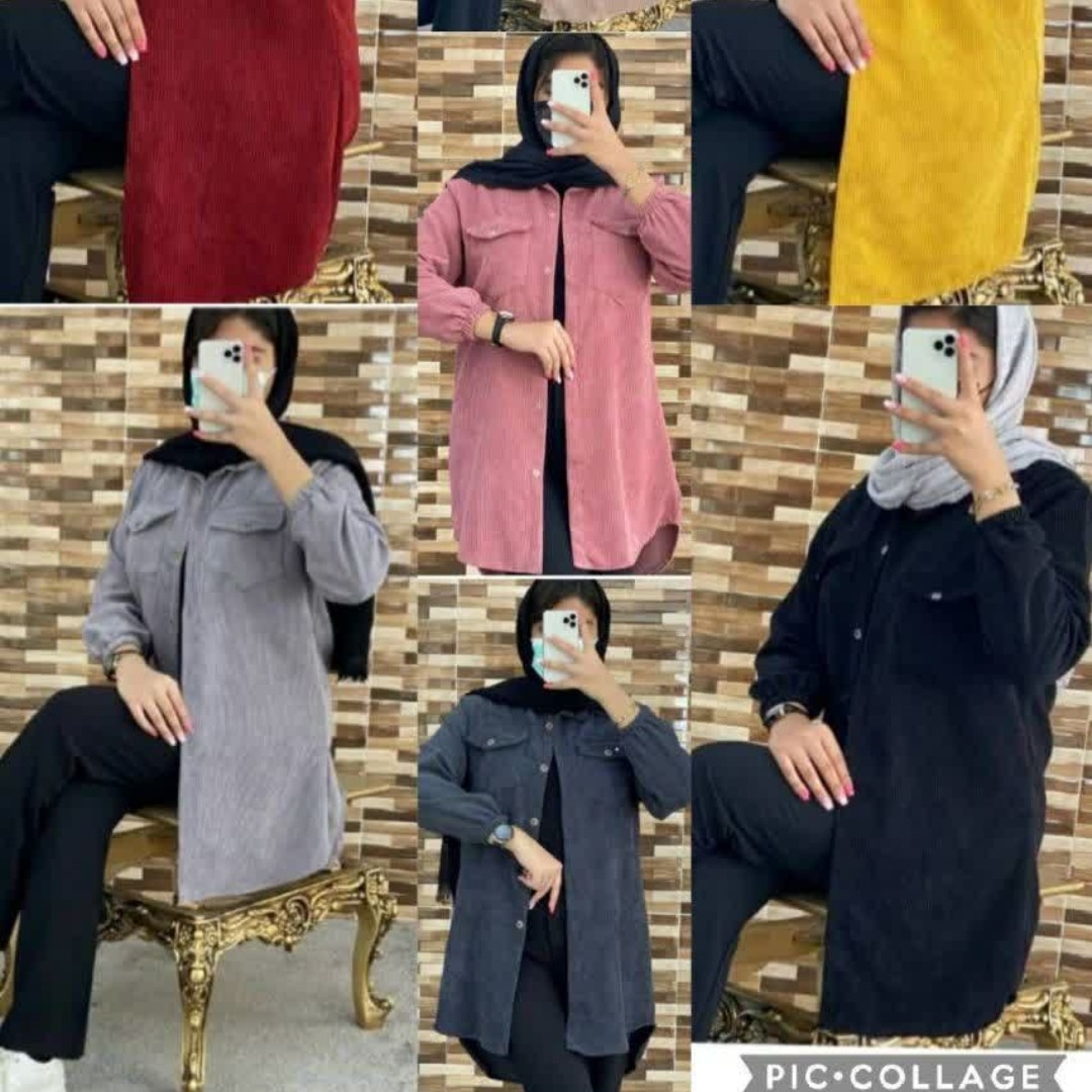 مانتو مخمل کبریتی سایز 36 تا 56