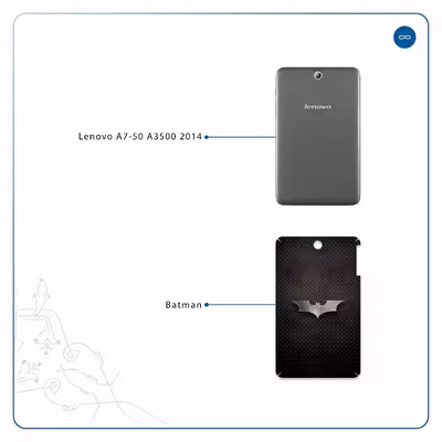 برچسب پوششی ماهوت مدل Batman مناسب برای تبلت لنوو A7-50 A3500 2014