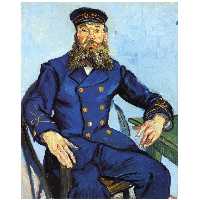 تابلو نقاشی طرح مرد پستچی ونگوگ کد 1056