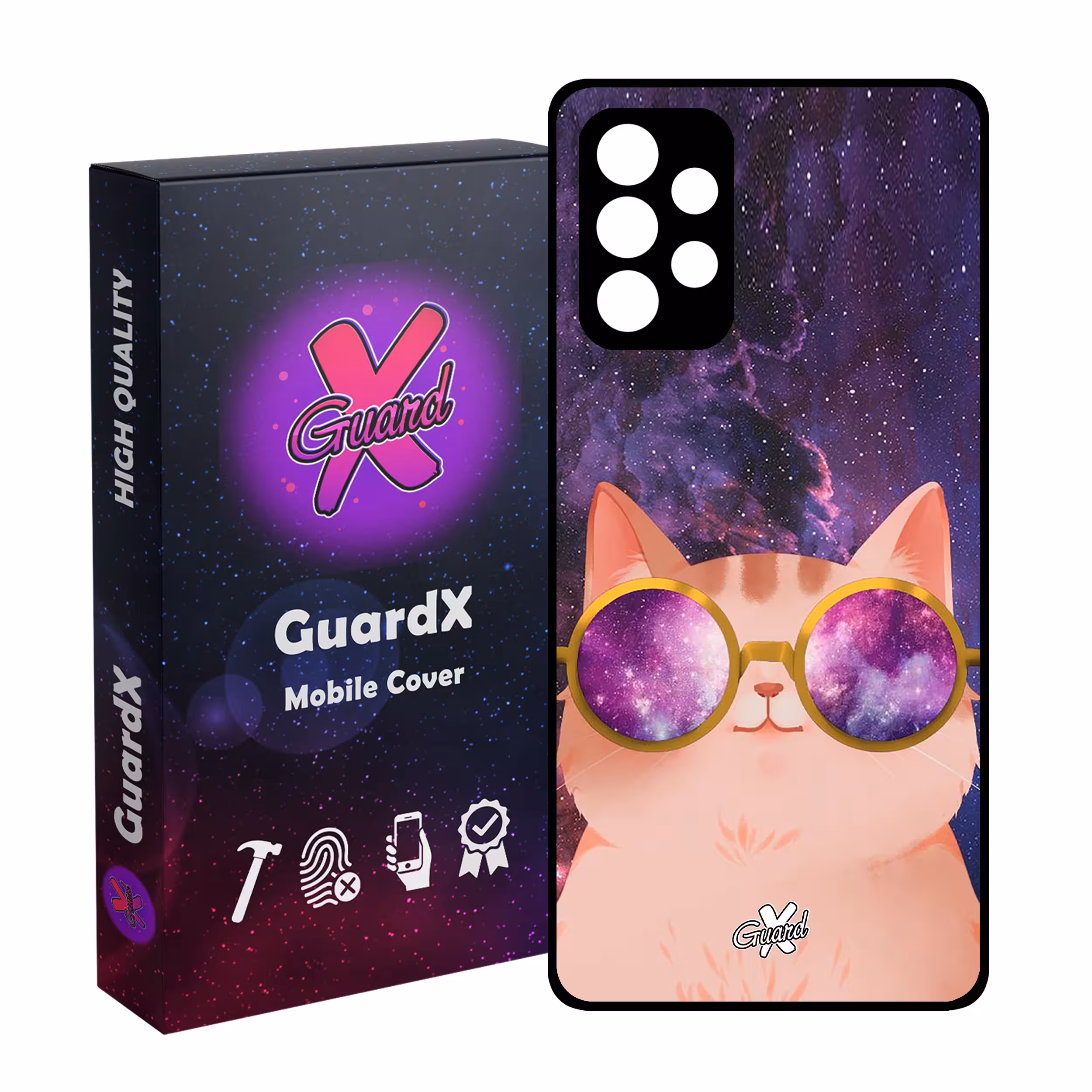 کاور گارد ایکس طرح Cat مدل Glass10078 مناسب برای گوشی موبایل سامسونگ Galaxy A32 5G