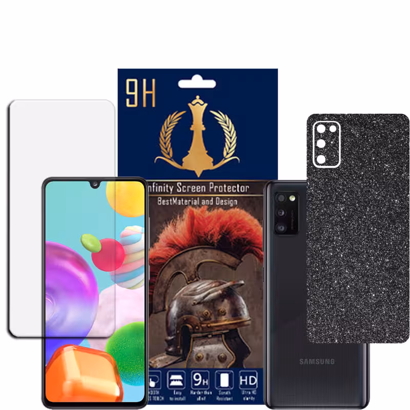 برچسب پوششی اینفینیتی مدل PRO MAX مناسب برای گوشی موبایل سامسونگ GALAXY A41 به همراه محافظ صفحه نمایش