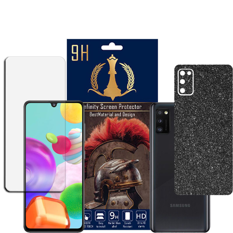 برچسب پوششی اینفینیتی مدل PRO MAX مناسب برای گوشی موبایل سامسونگ GALAXY A41 به همراه محافظ صفحه نمایش