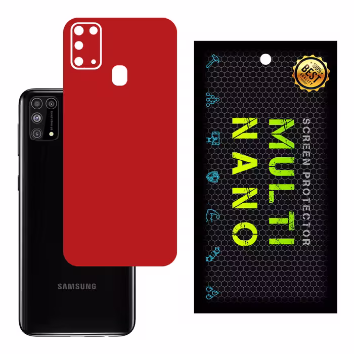 برچسب پوششی MultiNano مدل X-F1M-Red برای پشت موبایل  سامسونگ  M31
