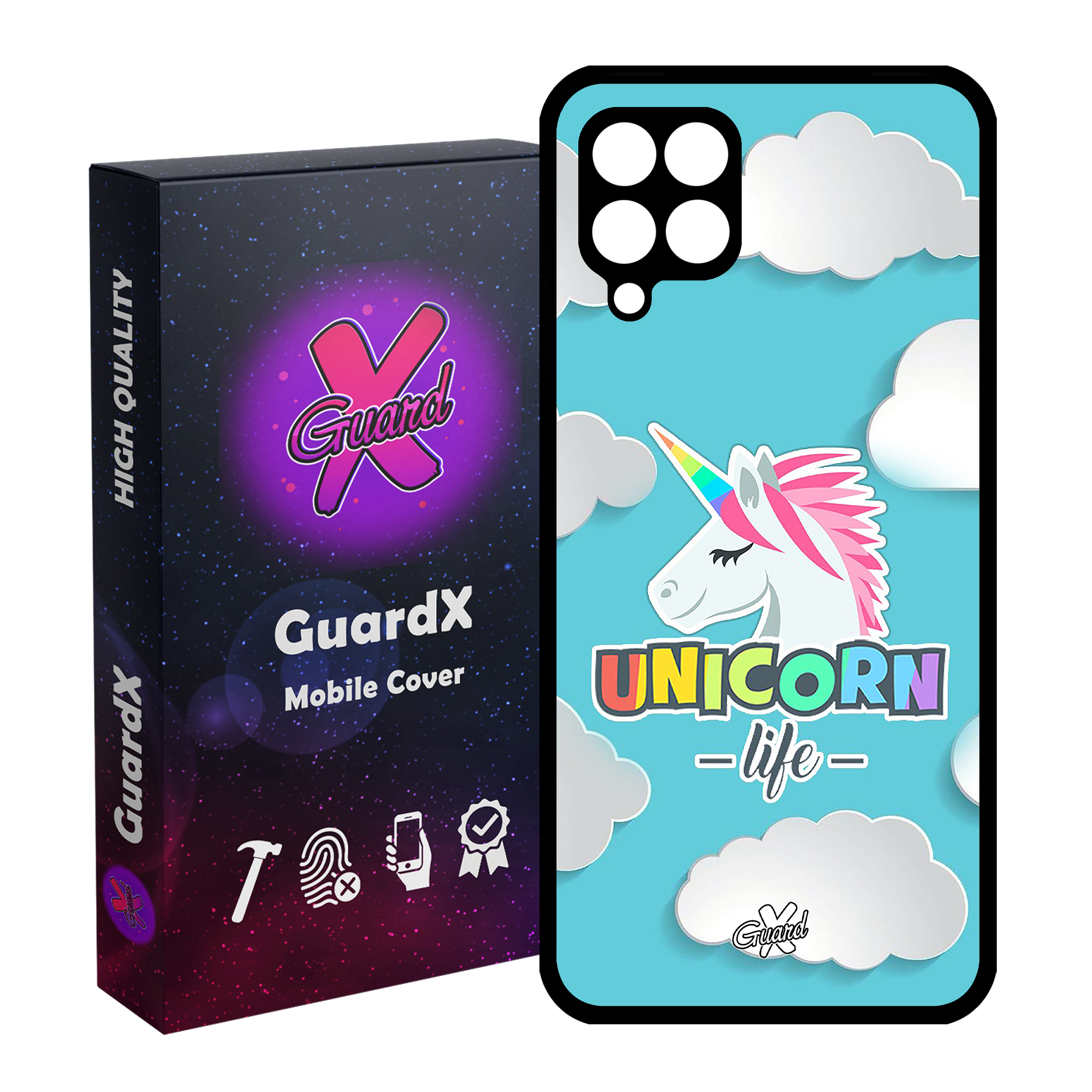 کاور گارد ایکس طرح Unicorn مدل Glass10060 مناسب برای گوشی موبایل سامسونگ Galaxy M32 4G / F22