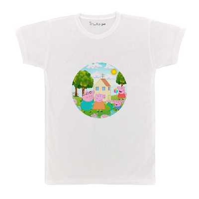 تی شرت بچگانه پرمانه طرح پپا پیگ کد pmt.4742