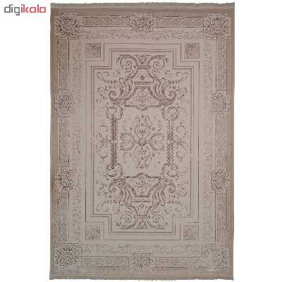فرش ماشینی زمرد مشهد کد DI07 زمینه کرم