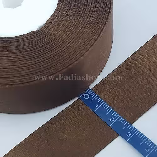 روبان 25 ساتن قهوه ای