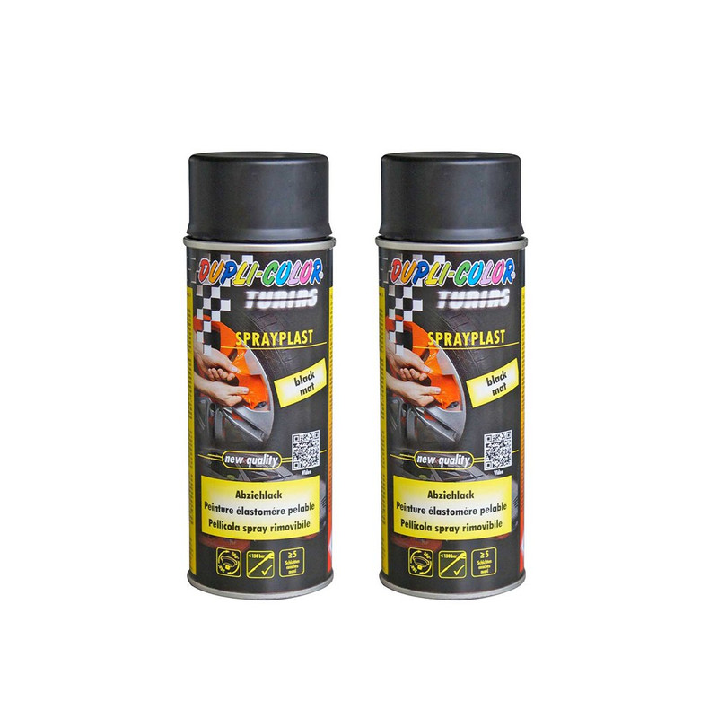 اسپری رنگ رینگ پلاست مشکی مات دوپلی کالر مدل sprayplast حجم 400 میلی لیتر مجموعه 2عددی