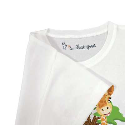 تی شرت بچگانه پرمانه طرح زرافه بامزه کد pmt.5653