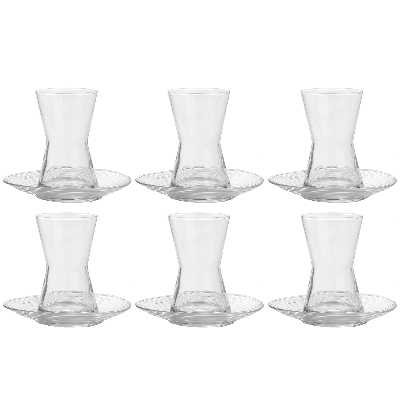 ست استکان و نعلبکی 12 پارچه لاو مدل Derin کد 2942