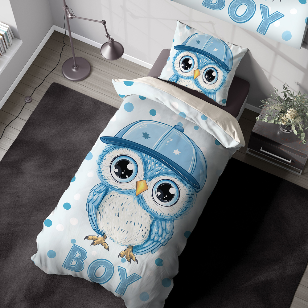 روتختی کودک پسر طرح جغد کارتونی HQs-3229