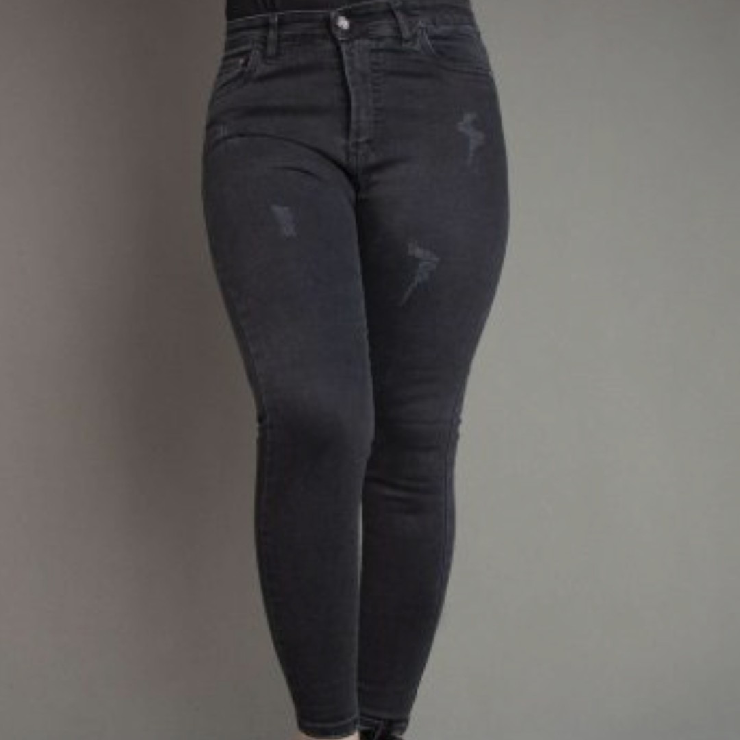 شلوار زنانه لی  ذغالی قد 90