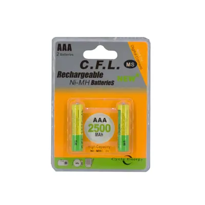 باتری نیم قلمی قابل شارژ سی اف ال مدل CF-04 بسته دو عددی 