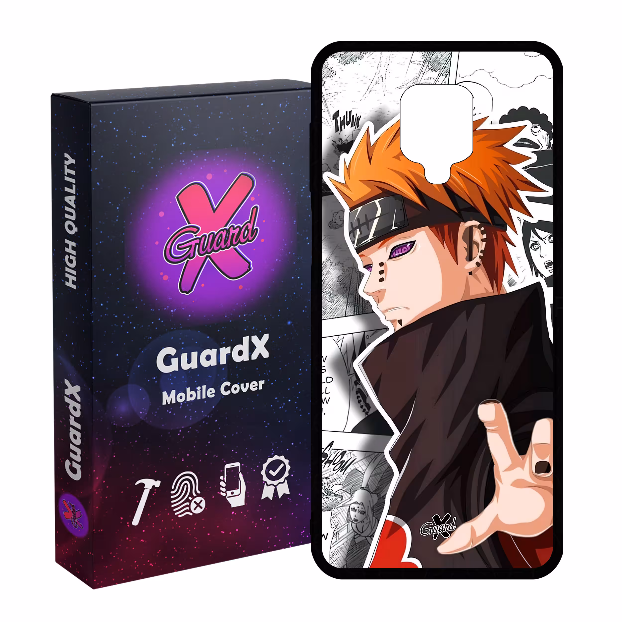 کاور گارد ایکس طرح Naruto Anime مدل Glass10554 مناسب برای گوشی موبایل شیائومی Redmi Note9 Pro/Note 9 Pro Max/Redmi Note 9S/MI Poco M2 Pro