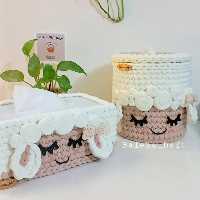 ست سطل دربدار و جادستمالی تریکو ببعی