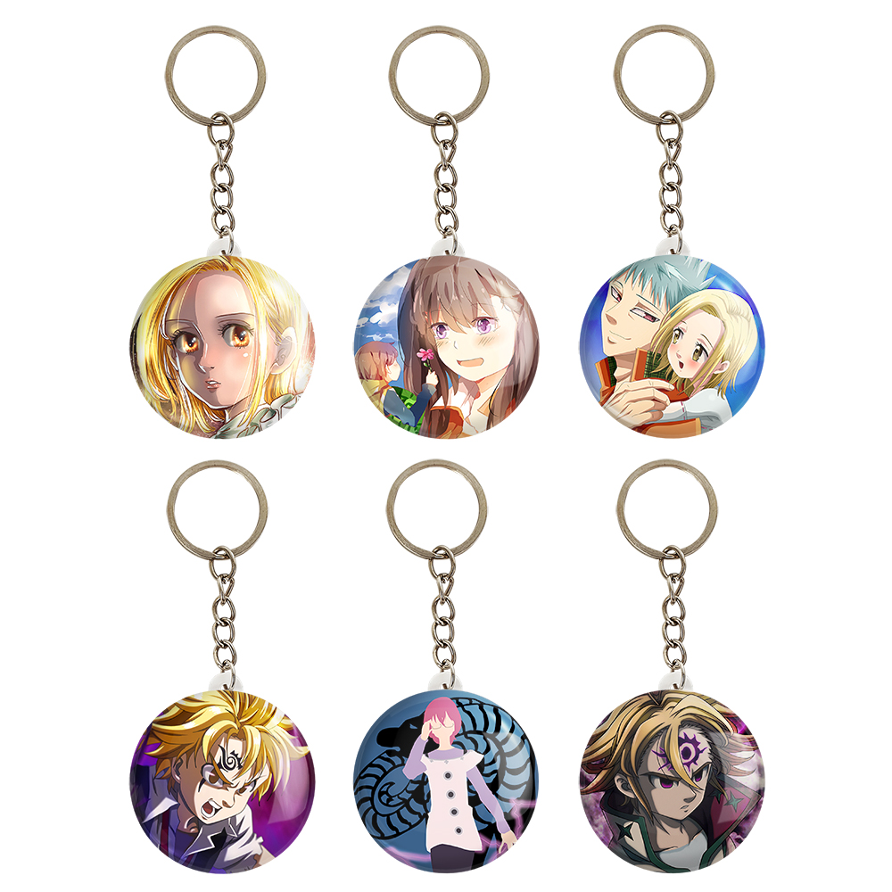 جاکلیدی خندالو مدل انیمه کد 967B مجموعه 6 عددی