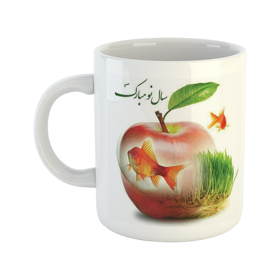ماگ طرح نوروز مدل تنگ و سیب